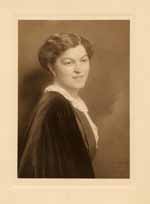 Studio portrait photograph of Jeanette Schenker as a young woman.